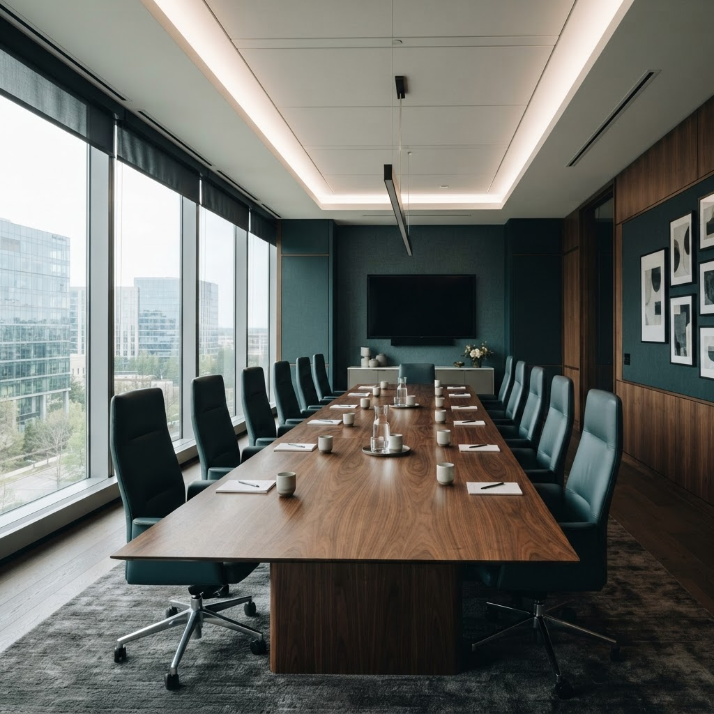 A modern advisory boardroom